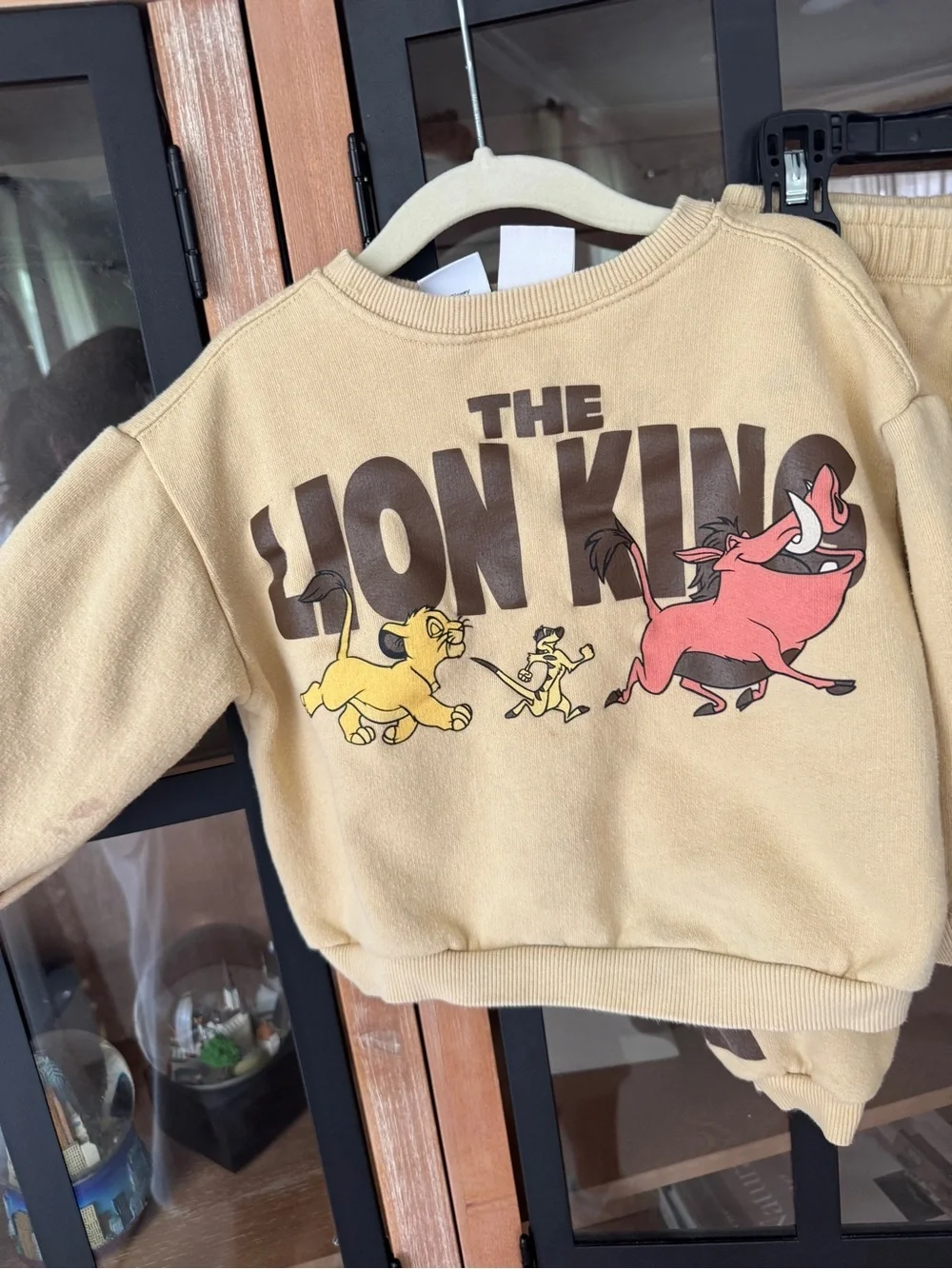 Zara Kids x Disney Lion King simba set toddler boy joggers crewneck pullover